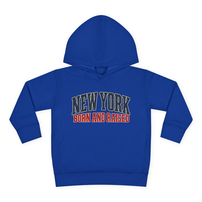 New York Born and Raised Classic Heritage Unisex Toddler Pullover Fleece Hoodie Graphic
