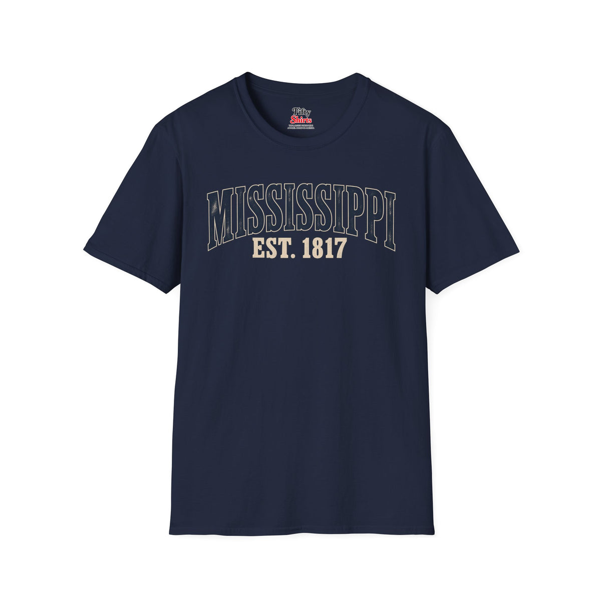 Mississippi Est 1817 Unisex Softstyle T Shirt State Name Graphic Tee