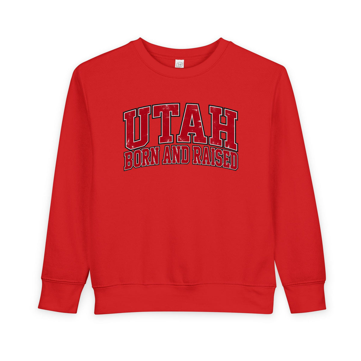 Utah Born and Raised Collegiate Classic Unisex Toddler Sweatshirt