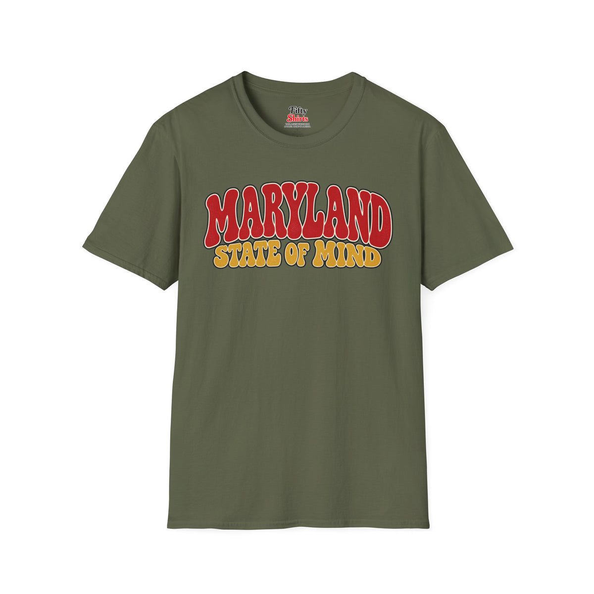 Maryland State of Mind Unisex Softstyle T Shirt State Name Graphic Tee