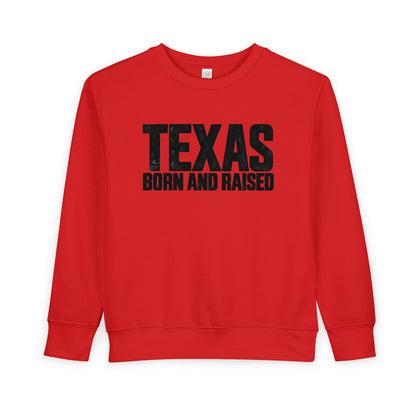 Texas Born and Raised Modern Minimal Unisex Toddler Sweatshirt