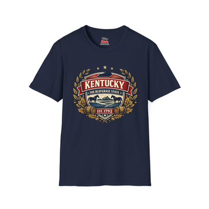 Kentucky Heritage Badge Unisex Softstyle T Shirt State Pride Graphic Tee Collections FS03