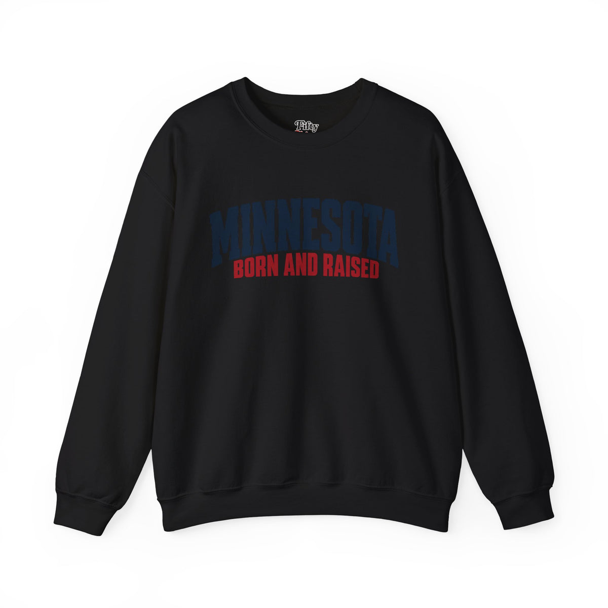 Minnesota Born and Raised Modern Streetwear Unisex Sweatshirt Graphic