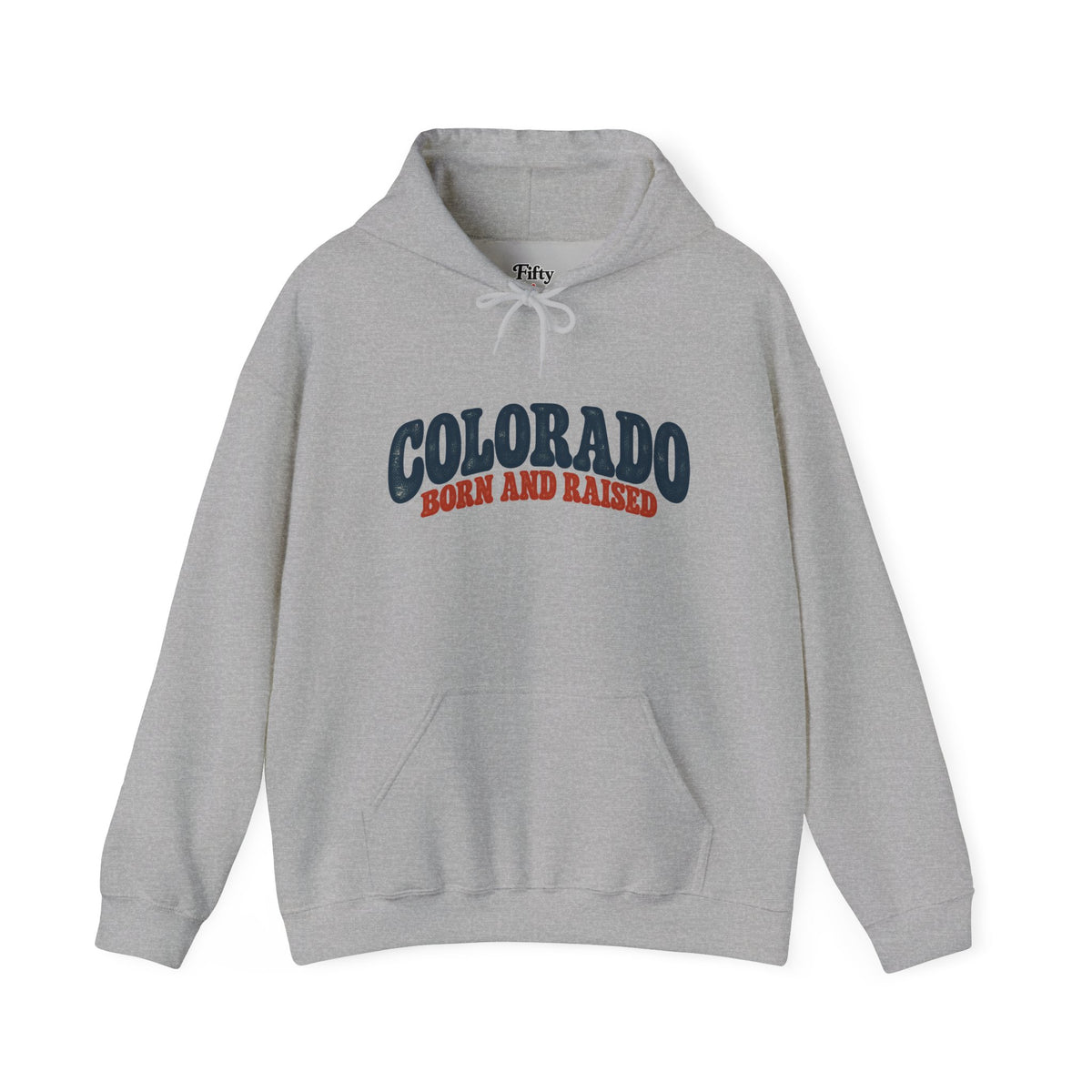 Colorado Born and Raised Retro 1970s Unisex Hoodie Graphic