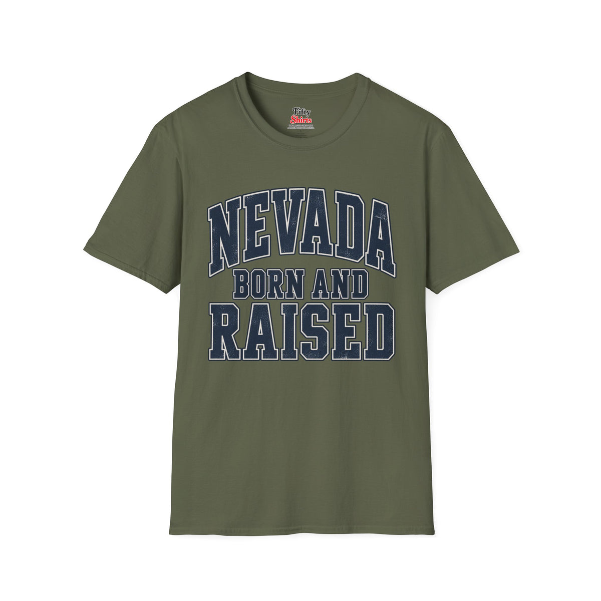 Nevada Born and Raised Unisex Softstyle T Shirt State Name Graphic Tee