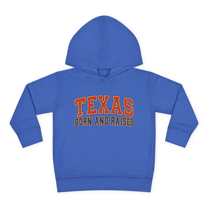 Texas Born and Raised Collegiate Unisex Toddler Pullover Fleece Hoodie