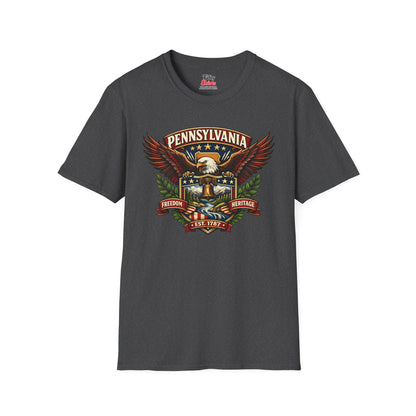 Pennsylvania Americana Eagle Unisex Softstyle T Shirt State Pride Graphic Tee Collections FS03