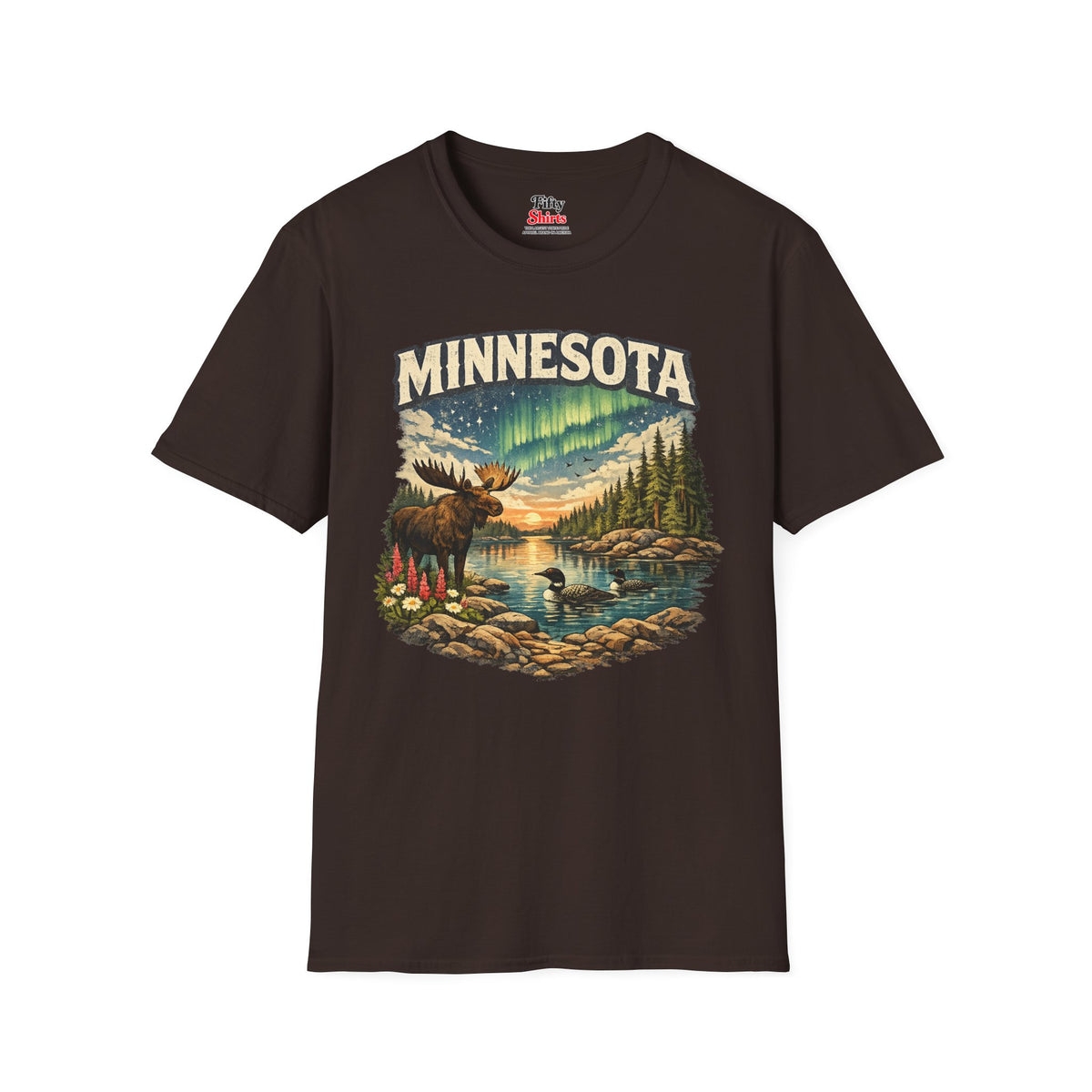 Minnesota Wildlife Unisex Softstyle T Shirt State Pride Graphic Tee Collections FS03