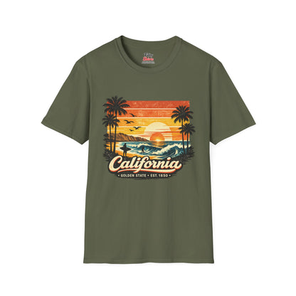California Sunset Design Unisex Softstyle T Shirt State Pride Graphic Tee Collections FS03