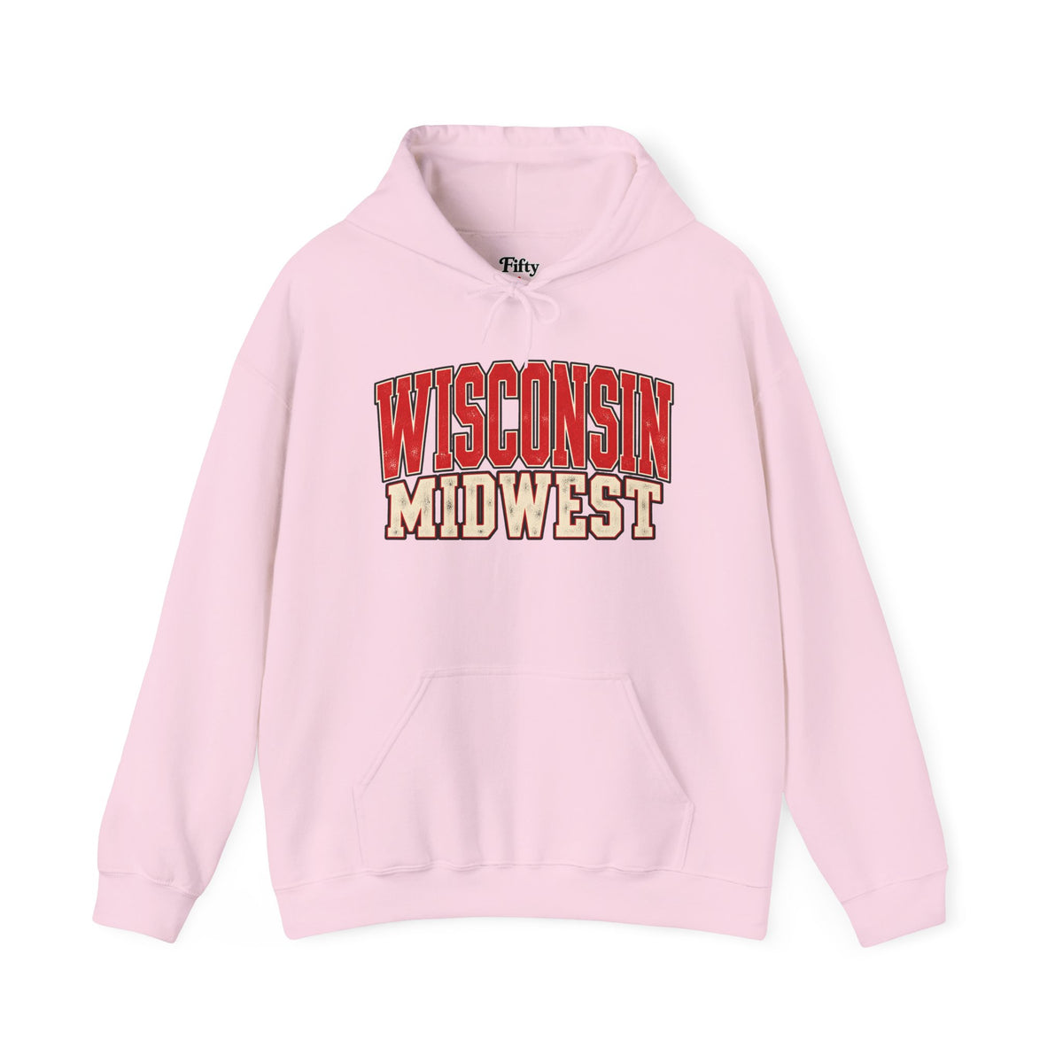 Wisconsin Midwest Unisex Hoodie State Name Graphic
