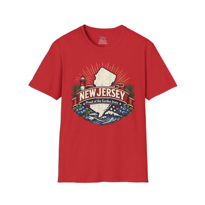 New Jersey State Pride Unisex Softstyle T Shirt State Pride Graphic Tee Collections FS03