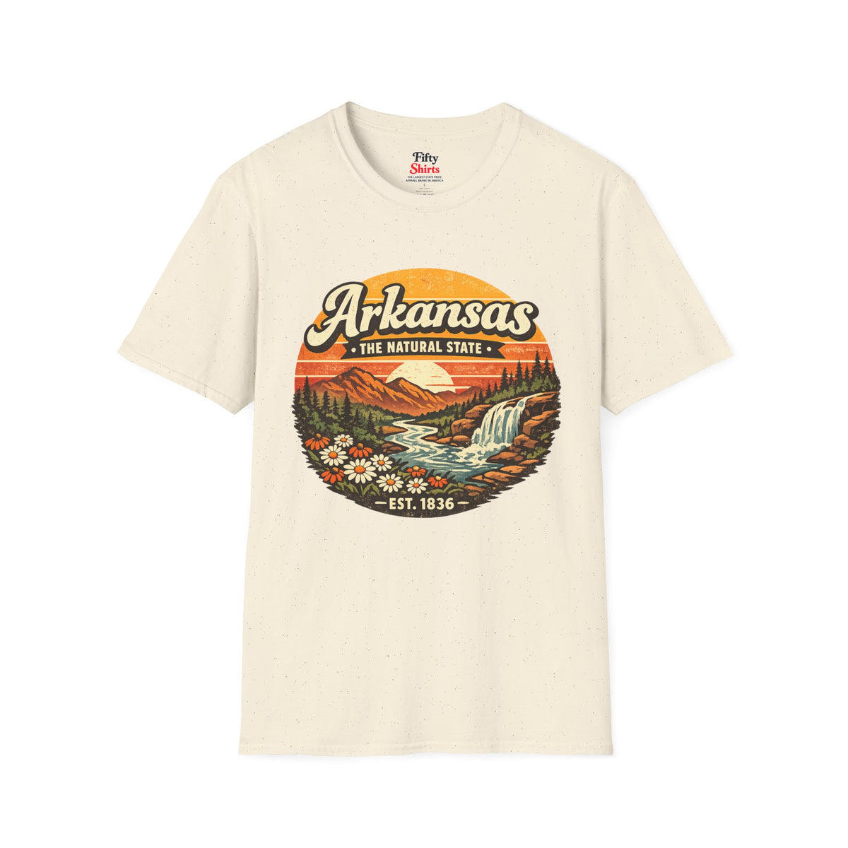 Arkansas Mountain Sunset Unisex Softstyle T Shirt State Pride Graphic Tee Collections FS03