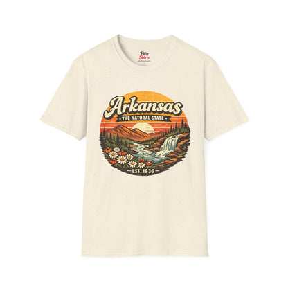 Arkansas Mountain Sunset Unisex Softstyle T Shirt State Pride Graphic Tee Collections FS03