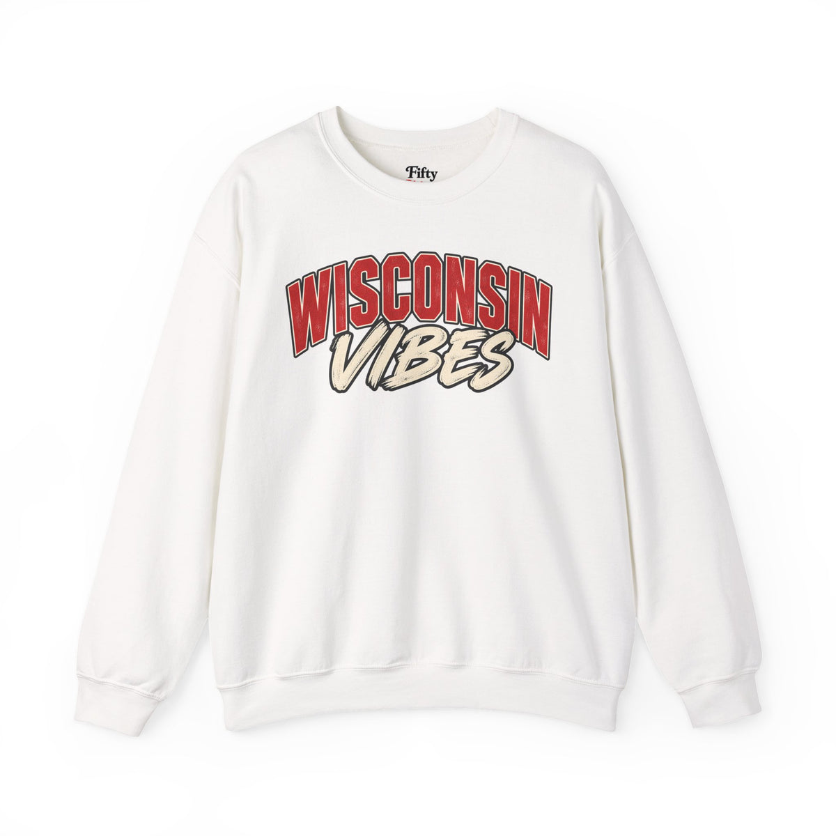 Wisconsin Vibes Unisex Crewneck Sweatshirt State Name Graphic