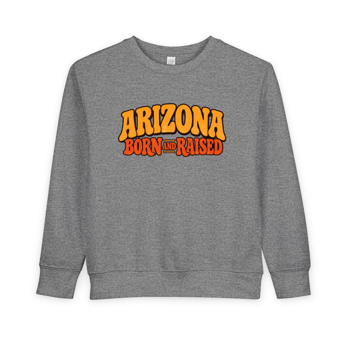Arizona Born and Raised  Retro 1970s Southwest Unisex Toddler Sweatshirt