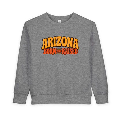 Arizona Born and Raised  Retro 1970s Southwest Unisex Toddler Sweatshirt