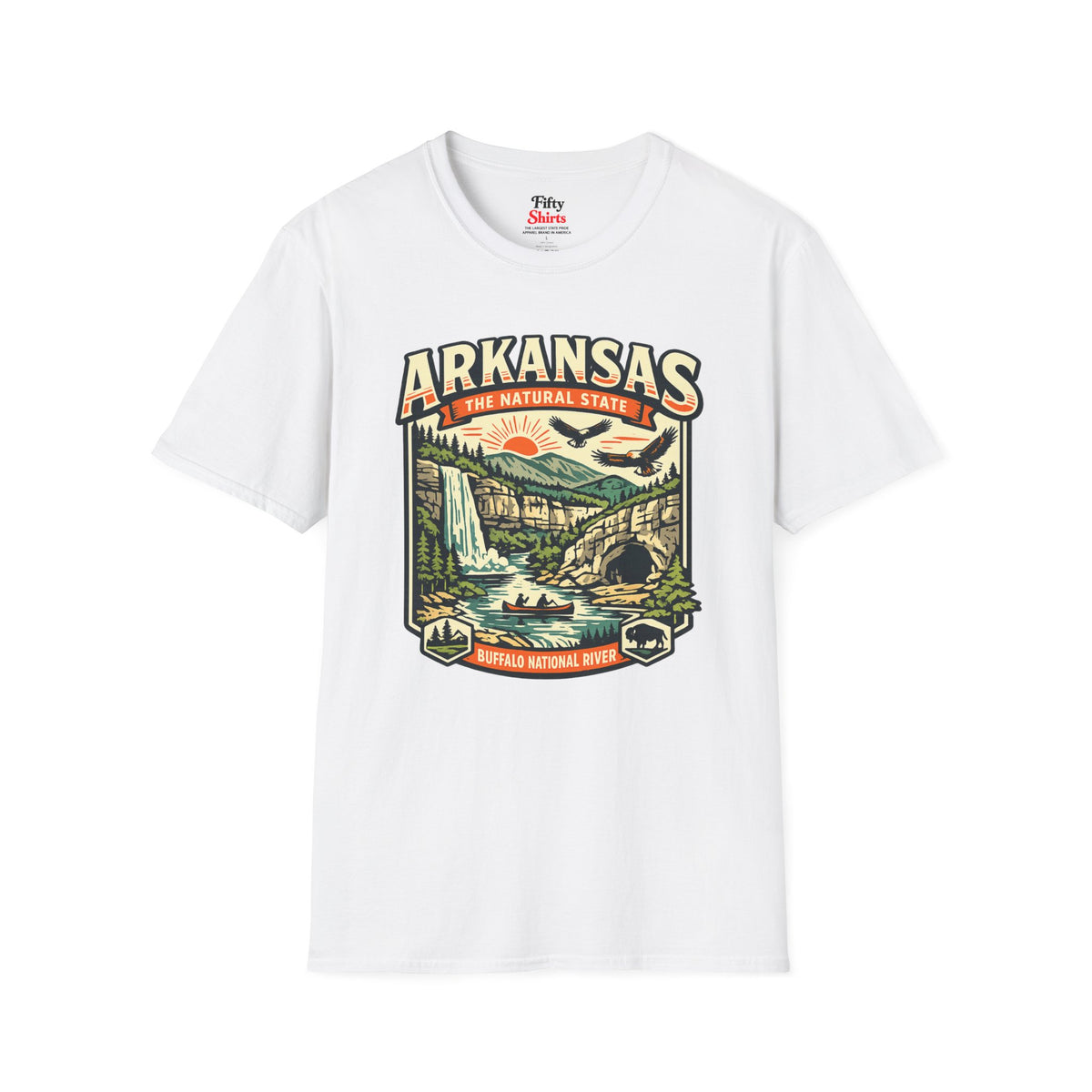 Arkansas The Natural State Adventure Unisex Softstyle T Shirt State Pride Graphic Tee Collections FS03