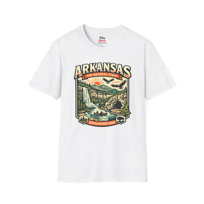 Arkansas The Natural State Adventure Unisex Softstyle T Shirt State Pride Graphic Tee Collections FS03