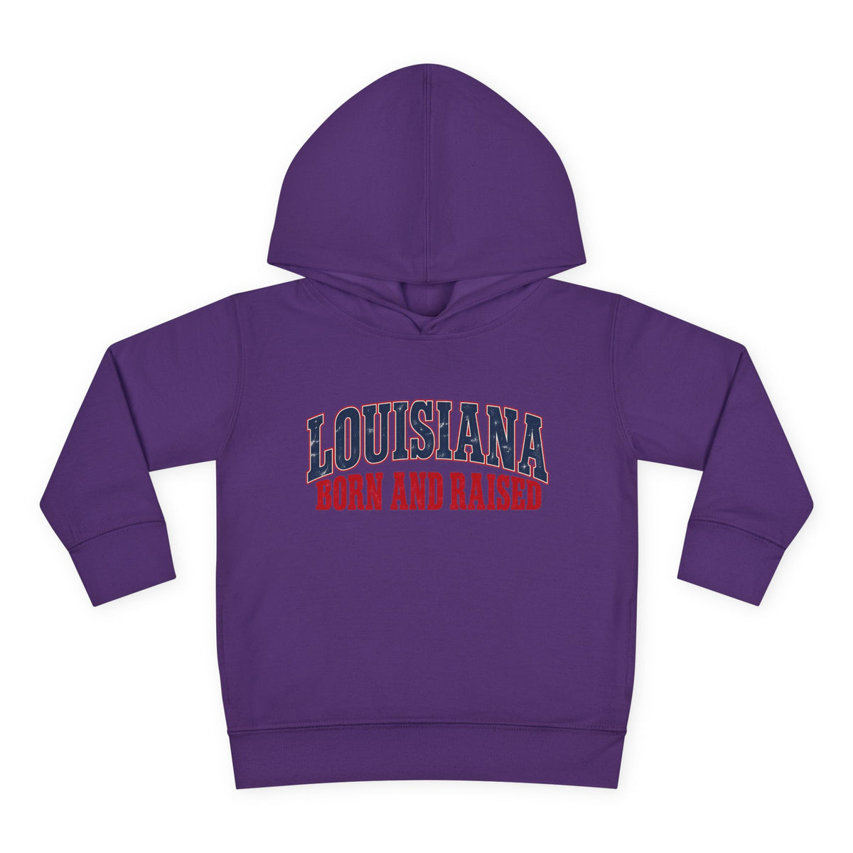 Louisiana Born and Raised Gulf South Heritage Unisex Toddler Pullover Fleece Hoodie