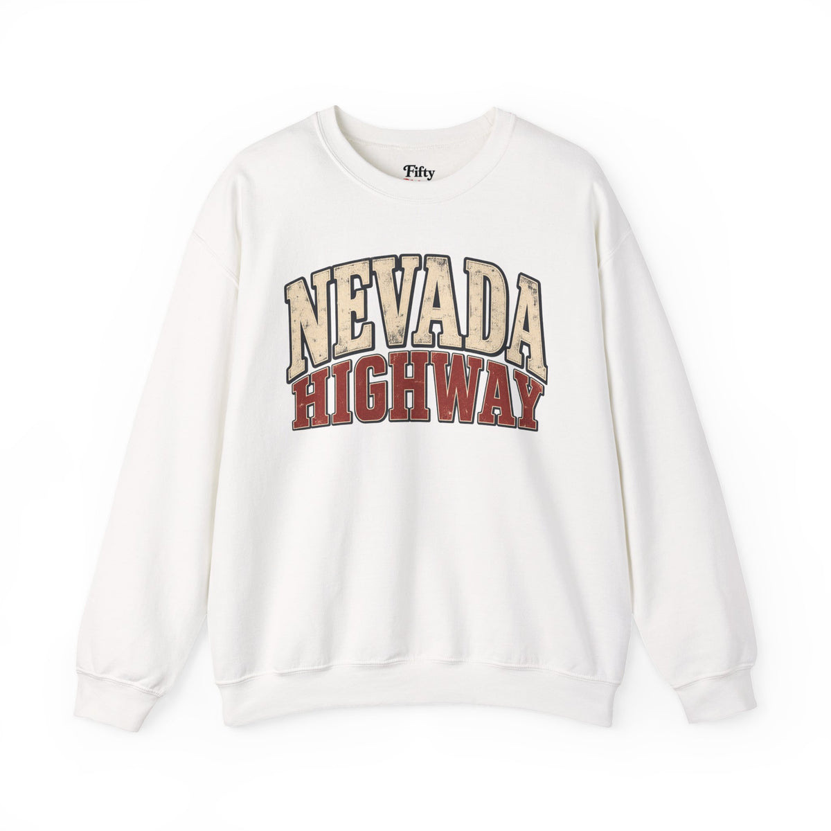 Nevada Highway Unisex Crewneck Sweatshirt State Name Graphic