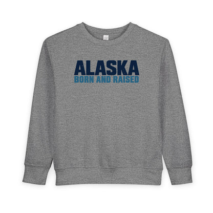Alaska Born and Raised Modern Streetwear Unisex Toddler Sweatshirt
