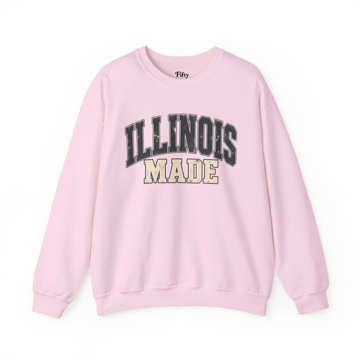 Illinois Made Unisex Crewneck Sweatshirt State Name Graphic