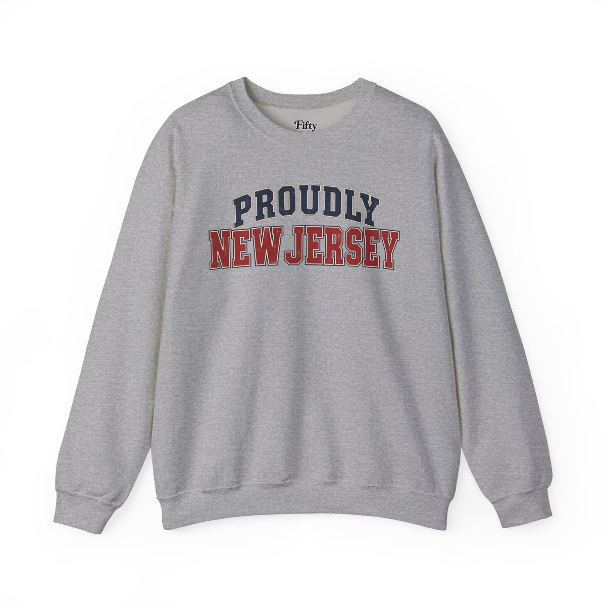 Proudly New Jersey Unisex Crewneck Sweatshirt State Name Graphic