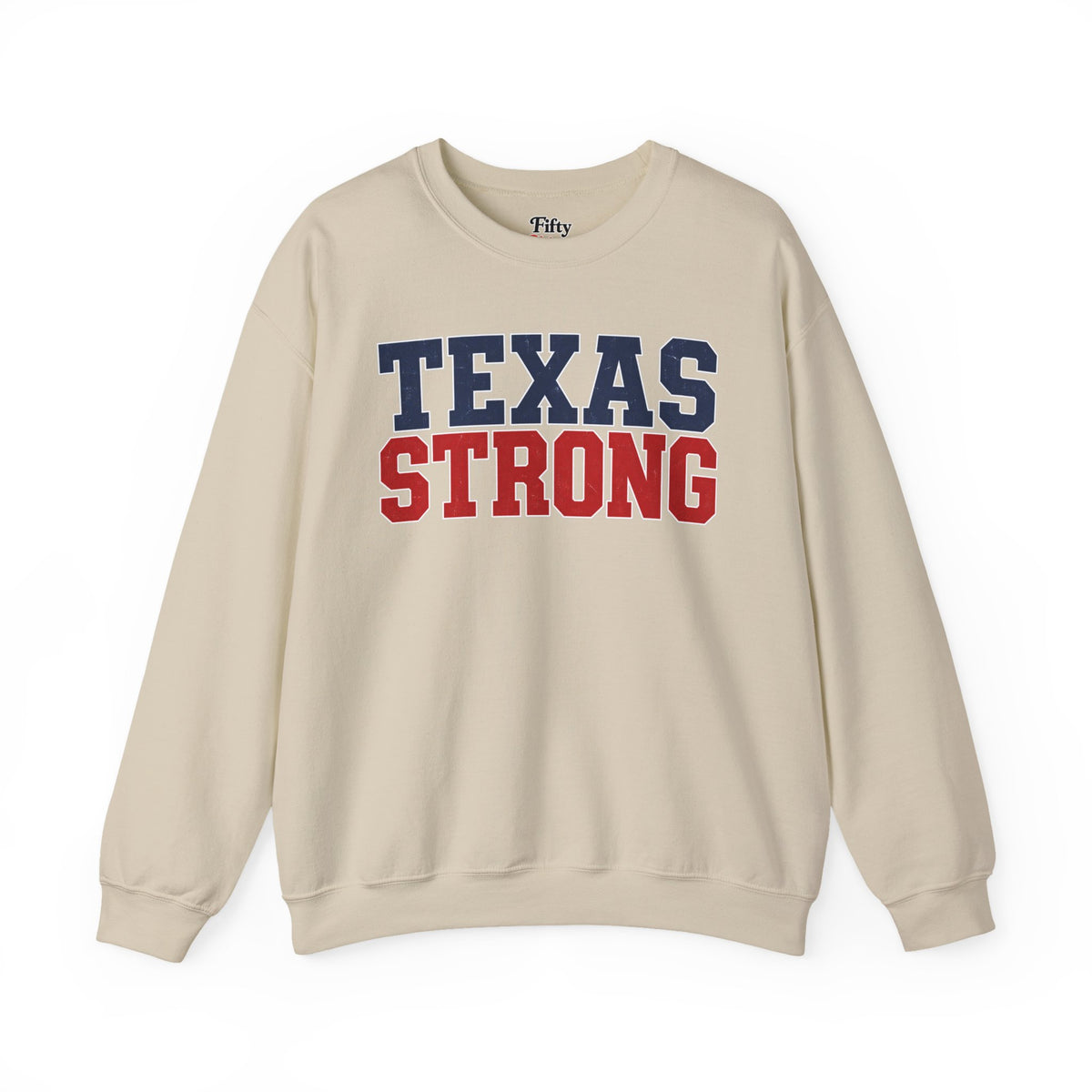 Texas Strong Unisex Crewneck Sweatshirt State Name Graphic