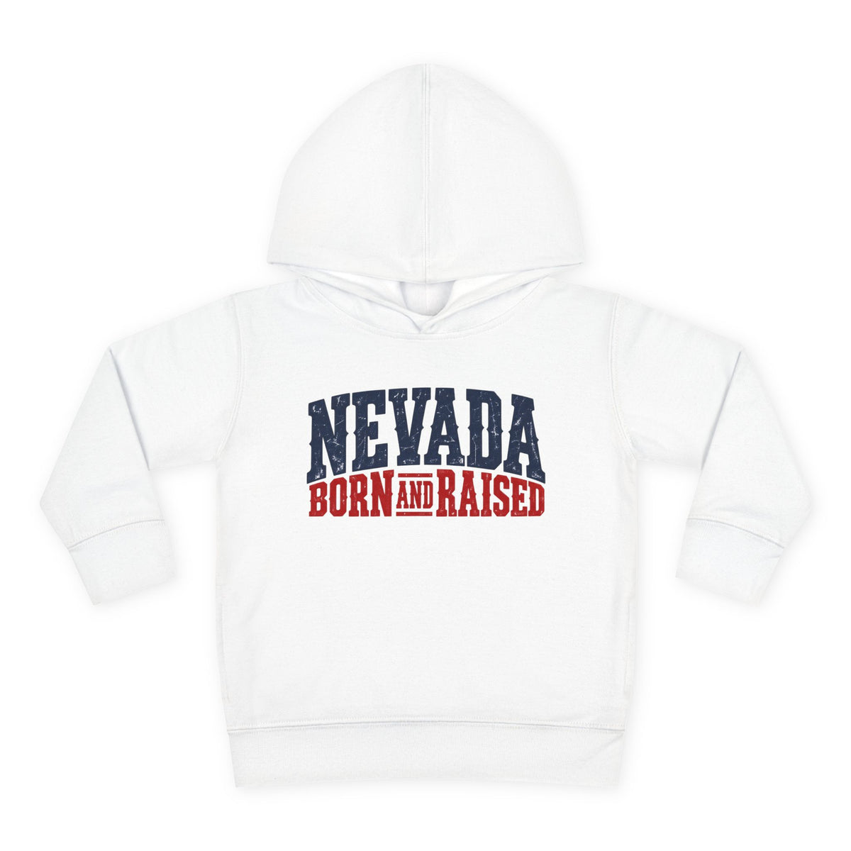 Nevada Born and Raised Rugged Western Unisex Toddler Pullover Fleece Hoodie