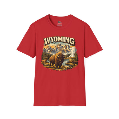Wyoming Wilderness Unisex Softstyle T Shirt State Pride Graphic Tee Collections FS03