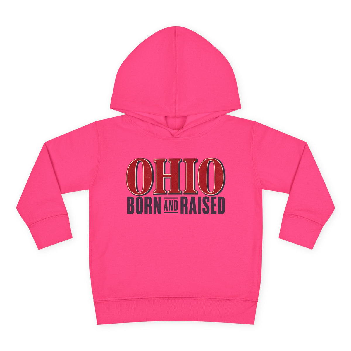 Ohio Born and Raised Premium Heritage Unisex Toddler Pullover Fleece Hoodie