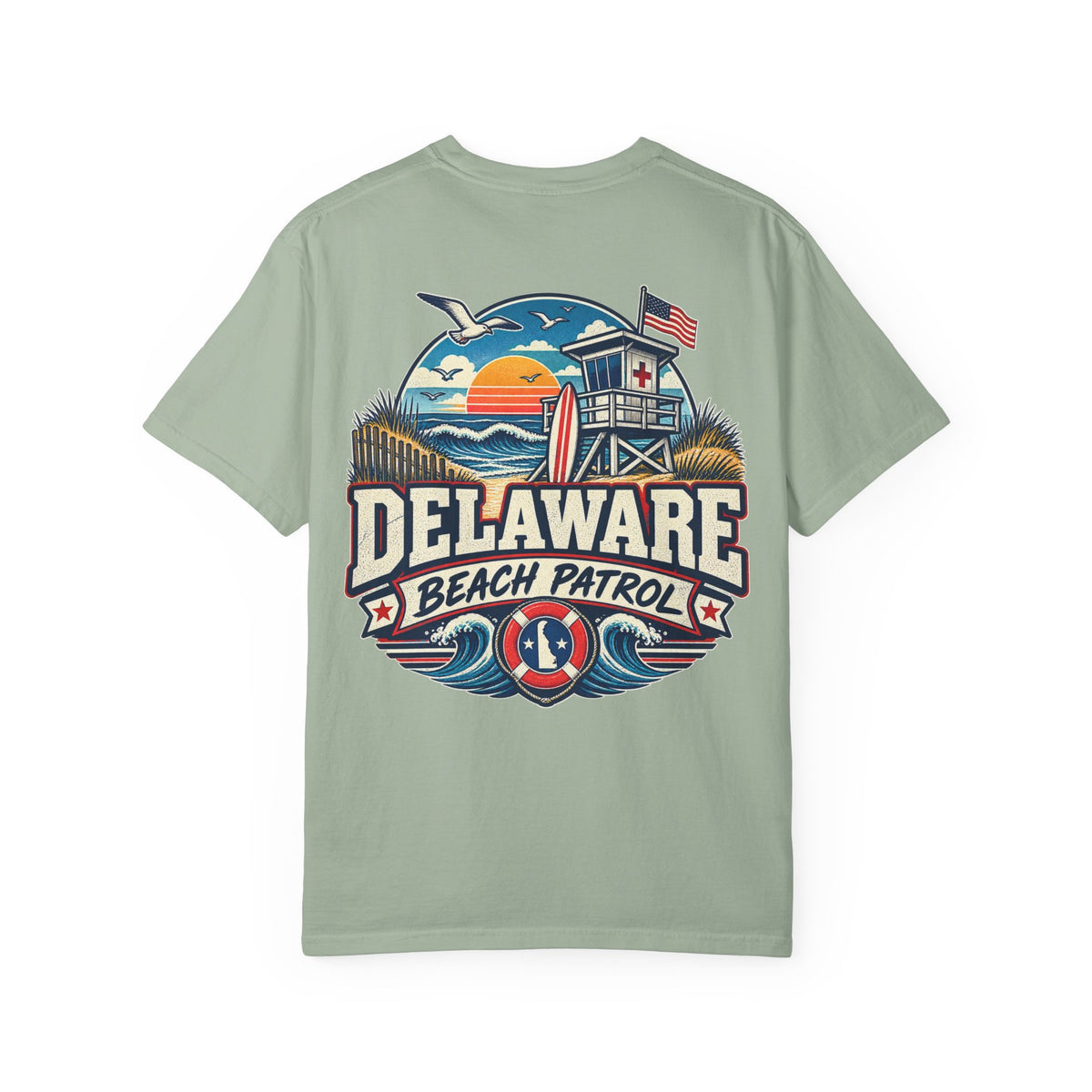 Delaware Beach Patrol  Unisex Comfort Color 1717 Streetwear Graphic Tee