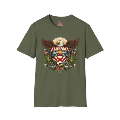 Alabama Americana Eagle Unisex Softstyle T Shirt State Pride Graphic Tee Collections FS03
