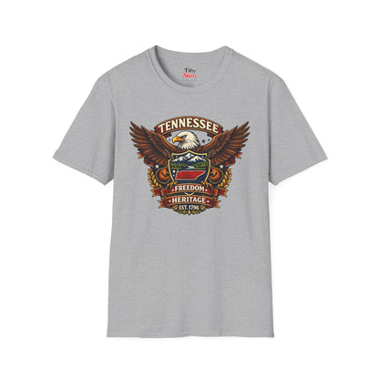 Tennessee Americana Eagle Unisex Softstyle T Shirt State Pride Graphic Tee Collections FS03