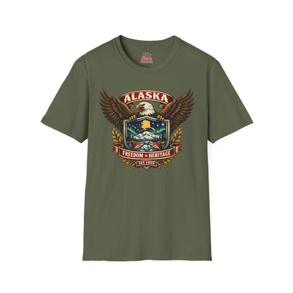 Alaska Americana Eagle Unisex Softstyle T Shirt State Pride Graphic Tee Collections FS03