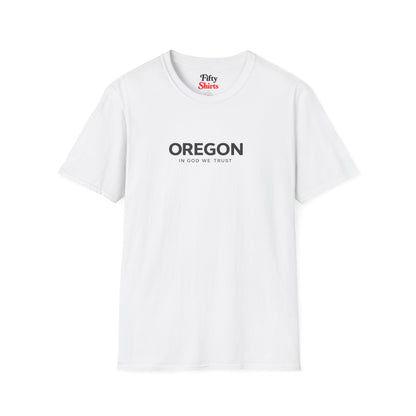 Oregon All State In God We Trust Front Design Unisex Everyday Tee
