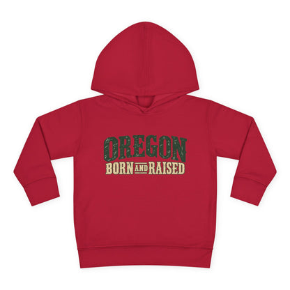 Oregon Born and Raised Rustic Pacific Northwest Unisex Toddler Pullover Fleece Hoodie
