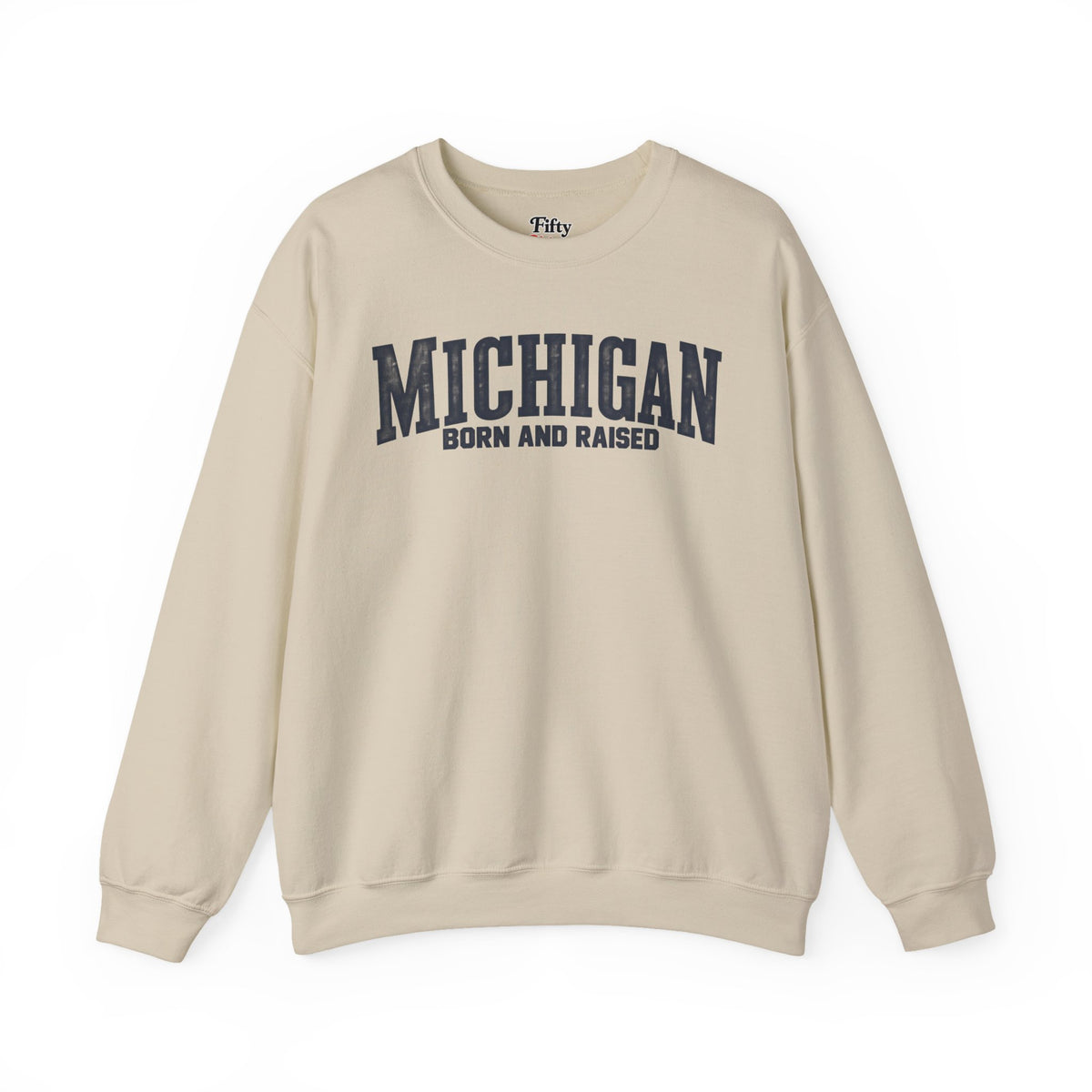 Michigan Born and Raised Classic Americana Unisex Sweatshirt Graphic