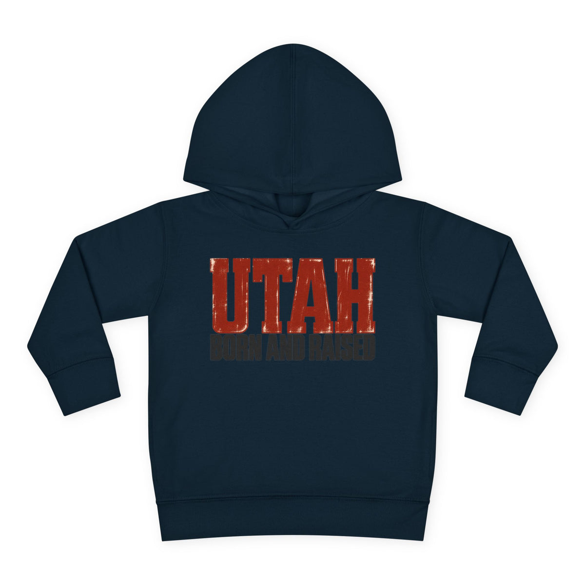 Utah Born and Raised Modern Western Streetwear Unisex Toddler Pullover Fleece Hoodie