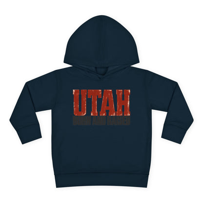 Utah Born and Raised Modern Western Streetwear Unisex Toddler Pullover Fleece Hoodie