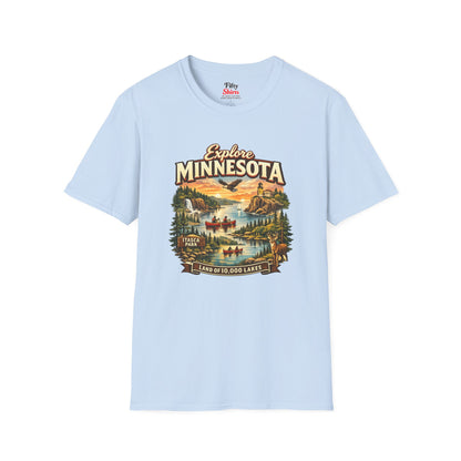 Explore Minnesota Unisex Softstyle T Shirt State Pride Graphic Tee Collections FS03