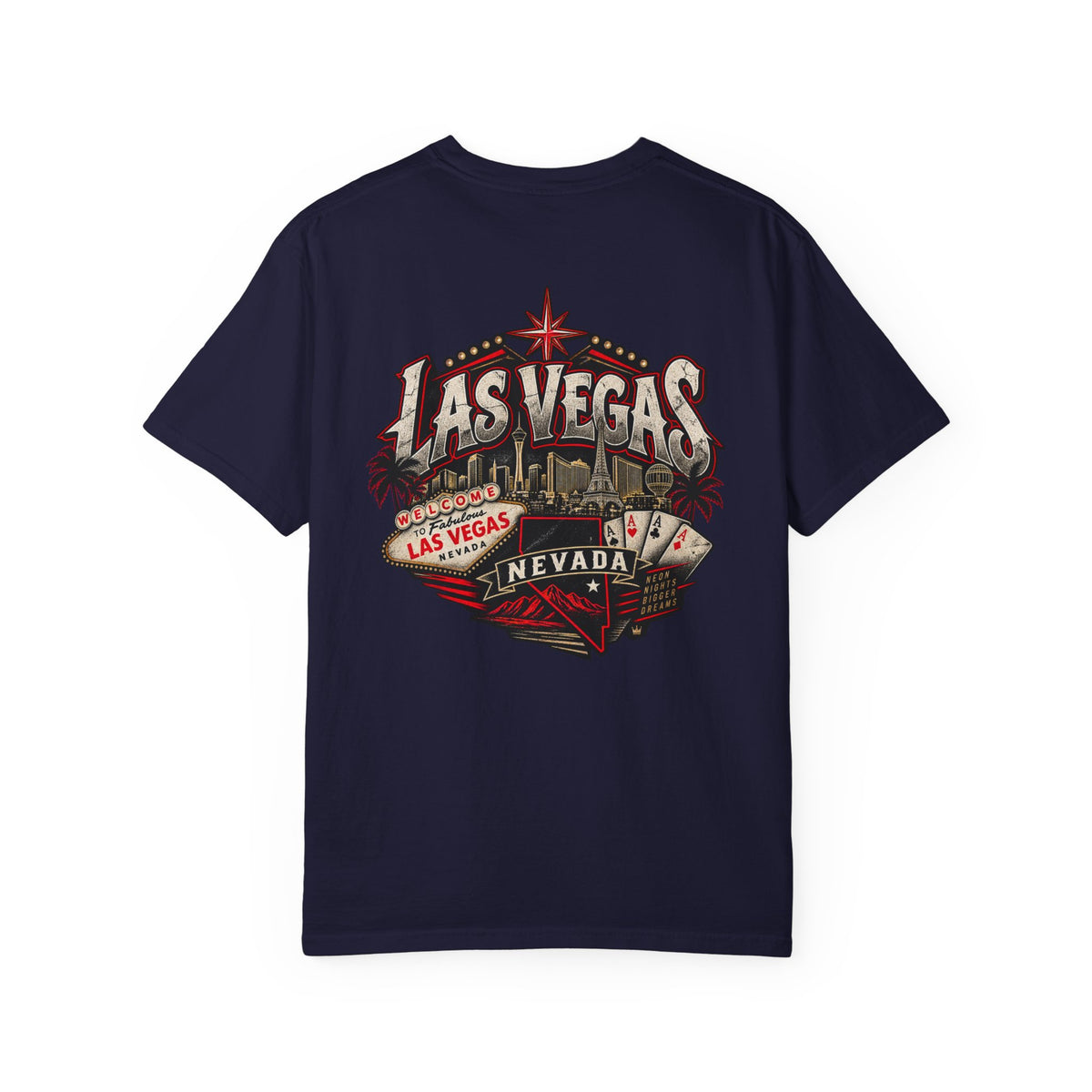 Las Vegas Nevada Unisex Comfort Color 1717 Streetwear Graphic Tee