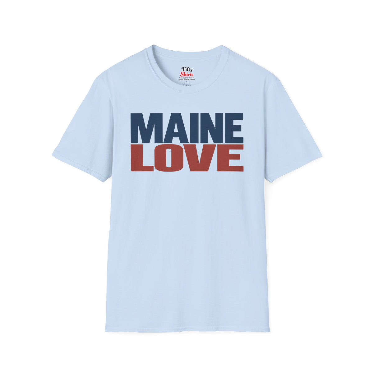 Maine Love Unisex Softstyle T Shirt State Name Graphic Tee