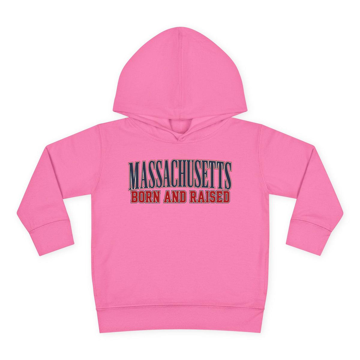 Massachusetts Born and Raised High-End Editorial Unisex Toddler Pullover Fleece Hoodie