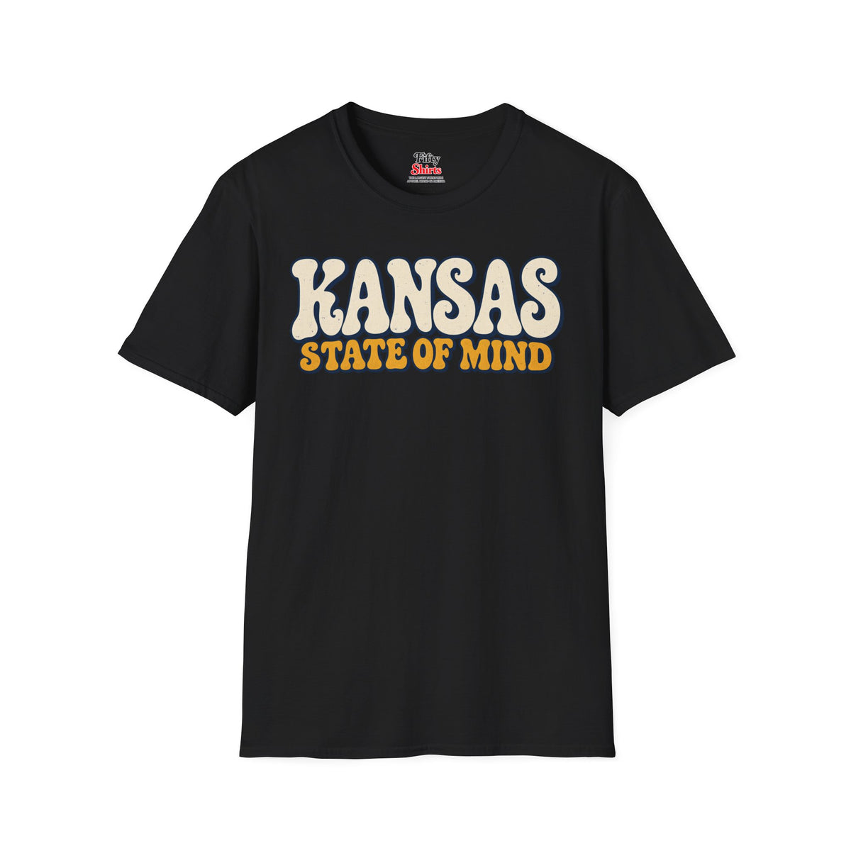 Kansas State of Mind Unisex Softstyle T Shirt State Name Graphic Tee