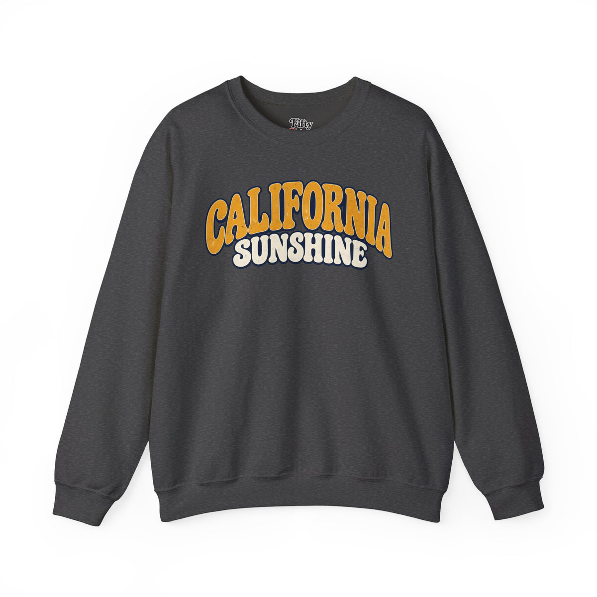 California Sunshine Unisex Crewneck Sweatshirt State Name Graphic