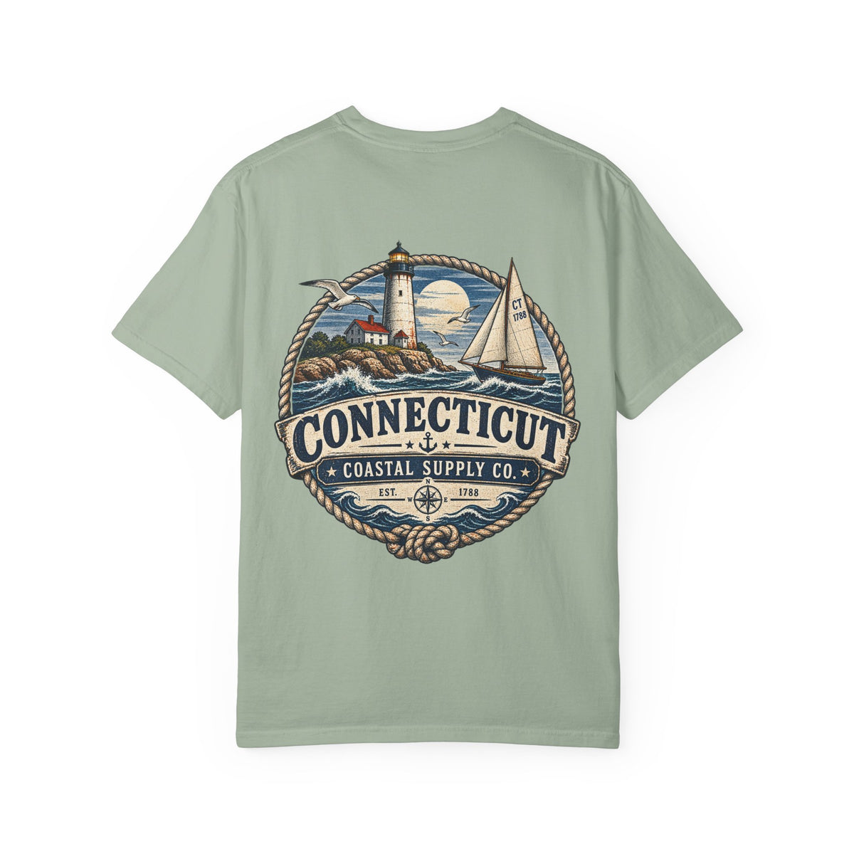 Connecticut Coastal Supply Co  Unisex Comfort Color 1717 Streetwear Graphic Tee