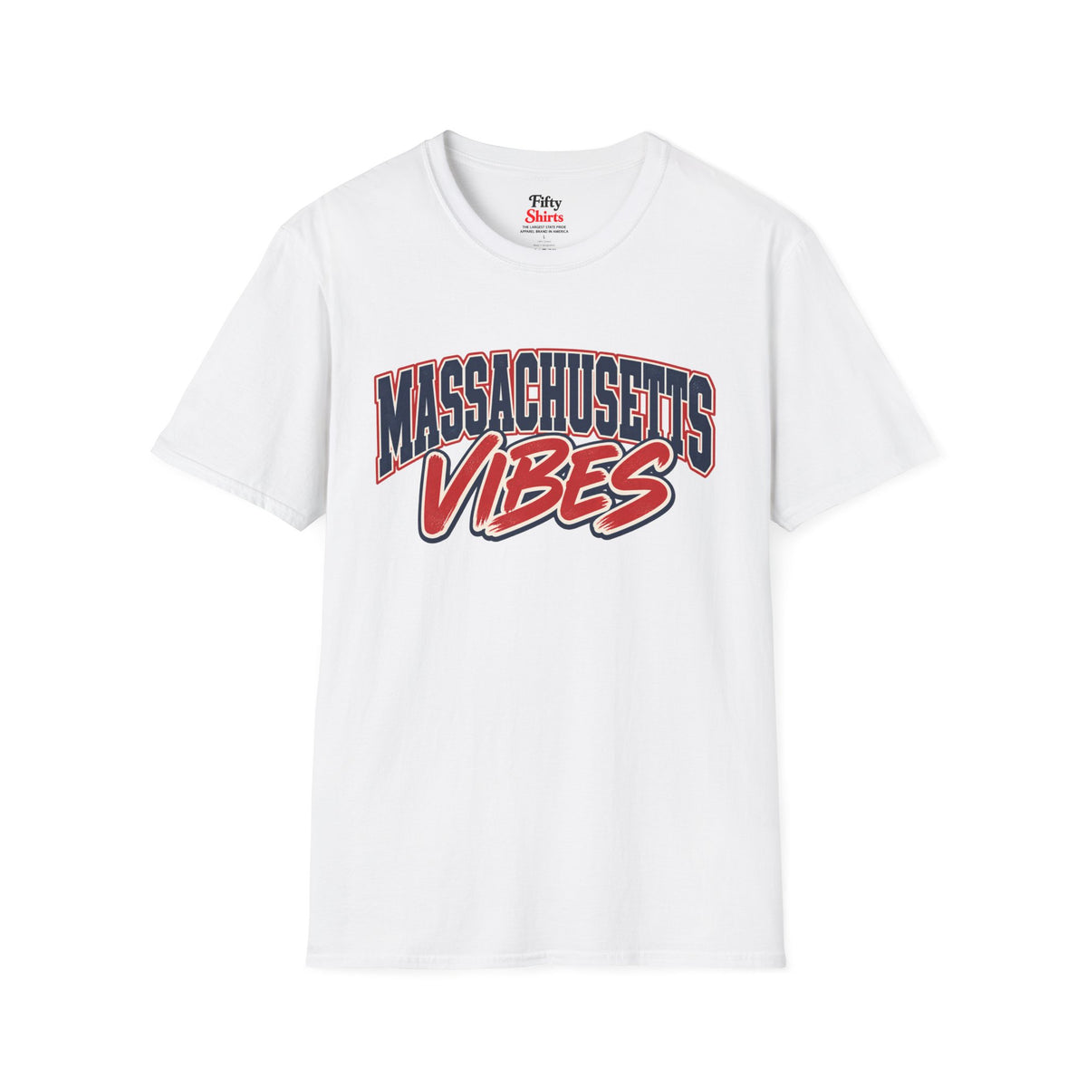 Massachusetts Vibes Unisex Softstyle T Shirt State Name Graphic Tee