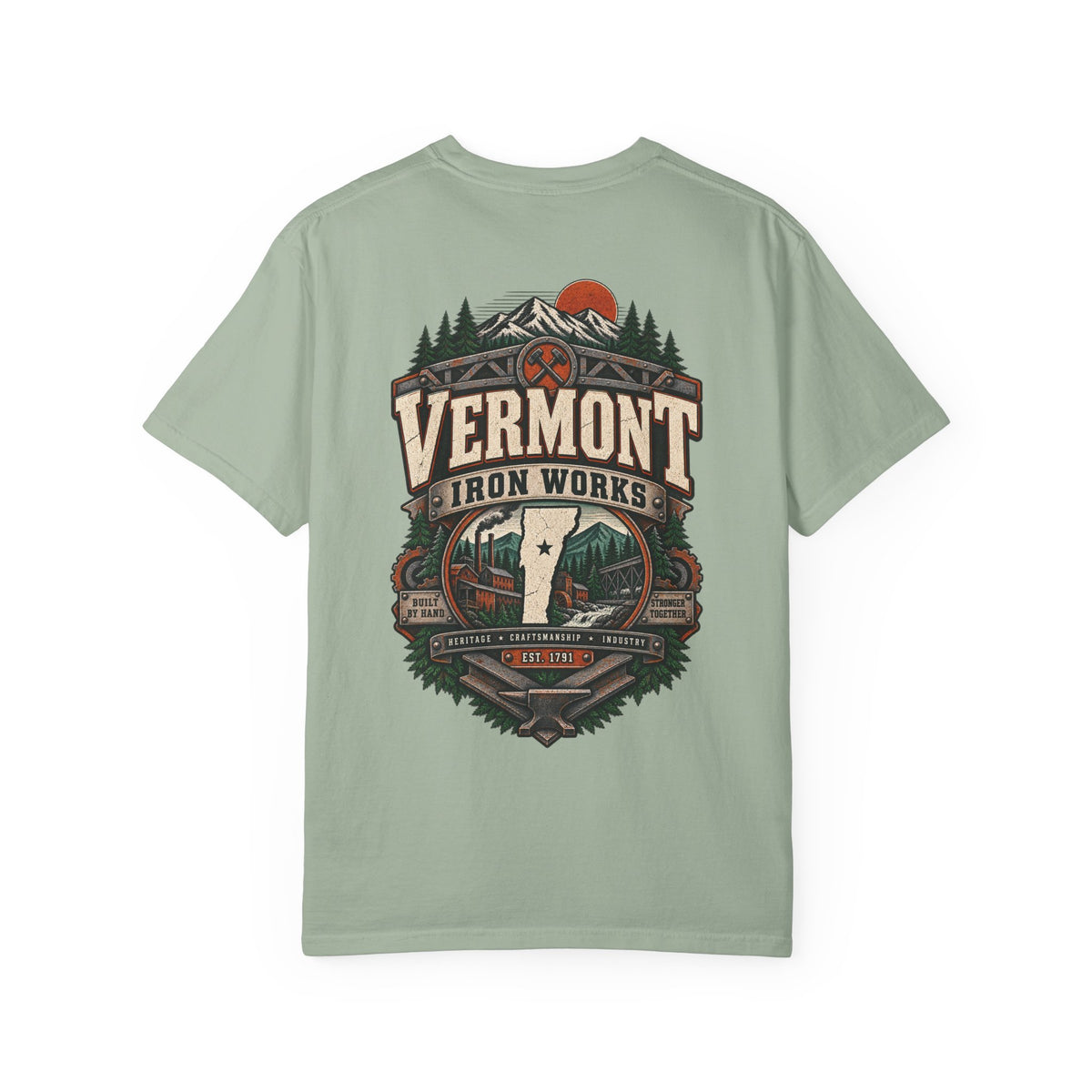 Vermont Iron Works Unisex Comfort Color 1717 Streetwear Graphic Tee