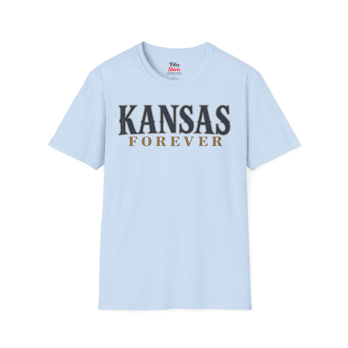 Kansas Forever Unisex Softstyle T Shirt State Name Graphic Tee